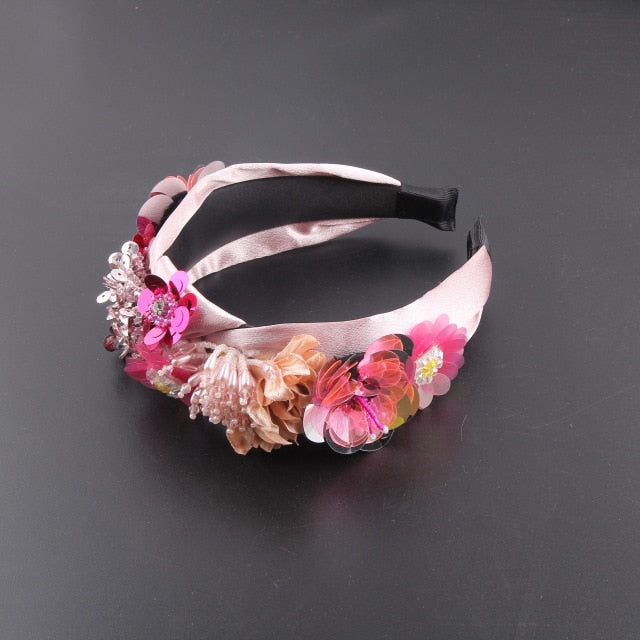 Rhinestone Sunflower Headband