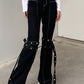 Gothic Grunge Black Jeans for Women