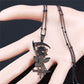 Gothic Sickle Rose Necklace