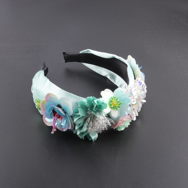 Rhinestone Sunflower Headband