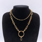 Punk Stainless Steel Padlock Necklaces