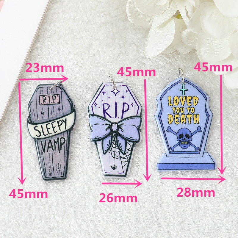 Pastel Goth Halloween Charms