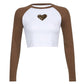 Gothic Heart Embroidery Crop Top