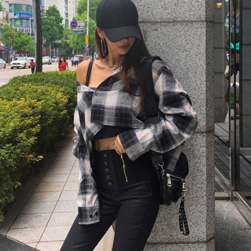 Plaid Crop Top for Women