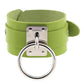 Emo Gothic Leather Wristband with Metal Pendant