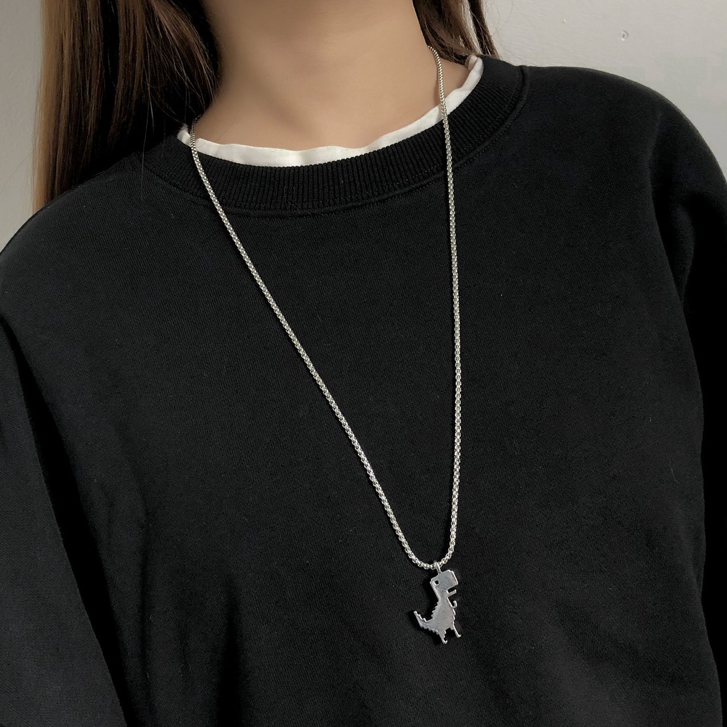 Gothic Dinosaur Pendant Necklace