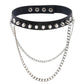 Gothic Choker Strap Necklaces with Multiple Spike and Pendant Designs