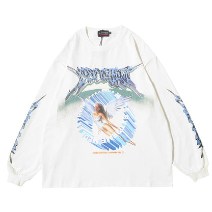 white Gothic Hoodie made from comfortable and durable cotton fabric"