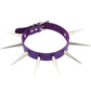 Gothic Choker Necklace - Big Long Spikes with Rivets