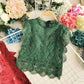 Gothic Short Sleeve Lacework Pullover Tank Vest
