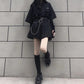 Gothic Korean  Loose BF Shirt and Skirt Set