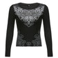 Gothic Printed Crop Top T-Shirts