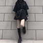 Gothic Korean  Loose BF Shirt and Skirt Set