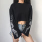 Gothic Cool Girl Dragon Pattern T-Shirt