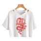 Gothic Streetwear Crop Top With Dragon