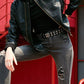 Gothic Leather Waist Belts with Double Pin Buckle