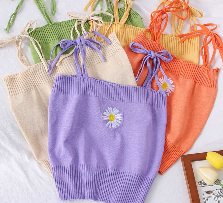 Vintage Knitted Crop Top