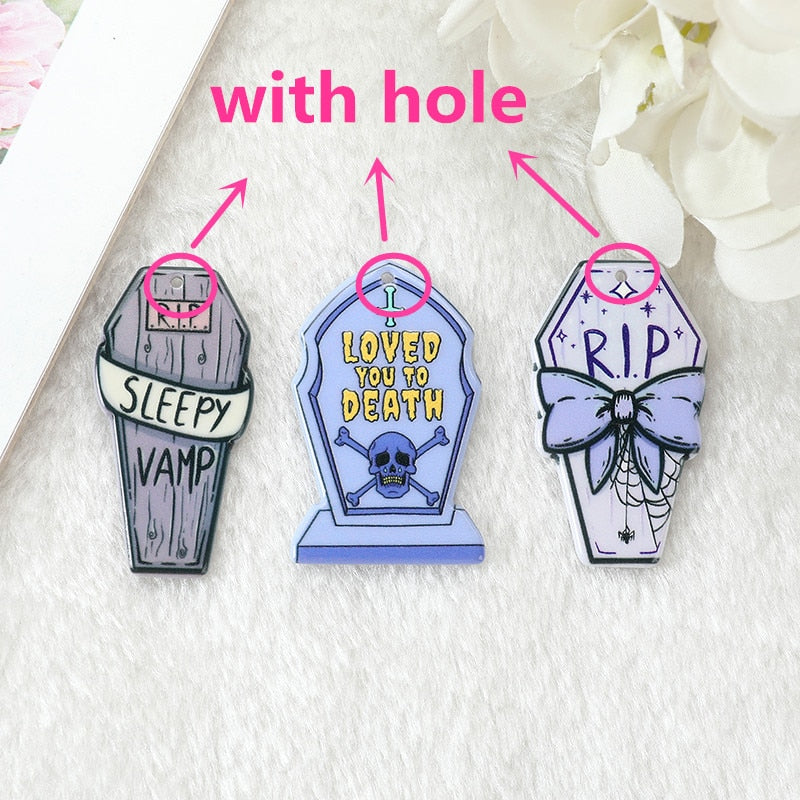 Pastel Goth Halloween Charms