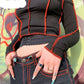 Gothic Hollow Out Long Sleeve Crop Top