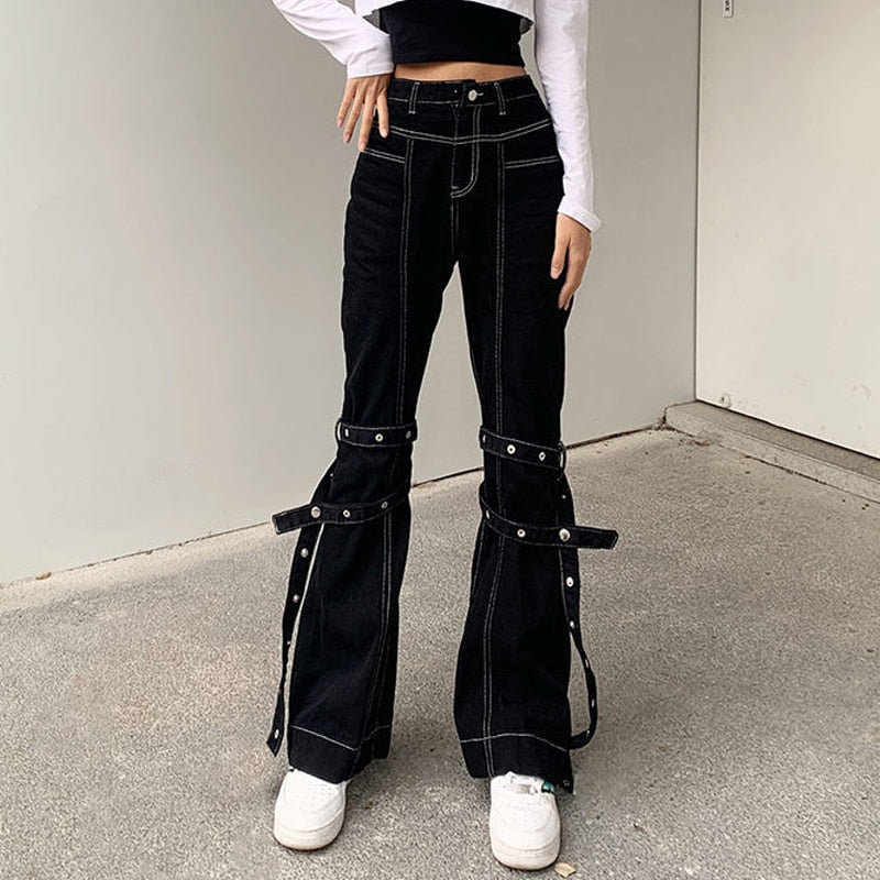 Gothic Emo Alt Cargo Pants Techwear