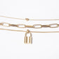 Hip Hop Multi Layers chain necklace with heart lock