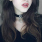 Gothic White Leather Choker Necklace with Multiple Spikes and Pendant Designs