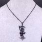 Gothic Sickle Rose Necklace
