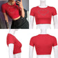 Heart Diamond Printed Crop Top Retro