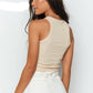 Off Shoulder Knitted Tank Top
