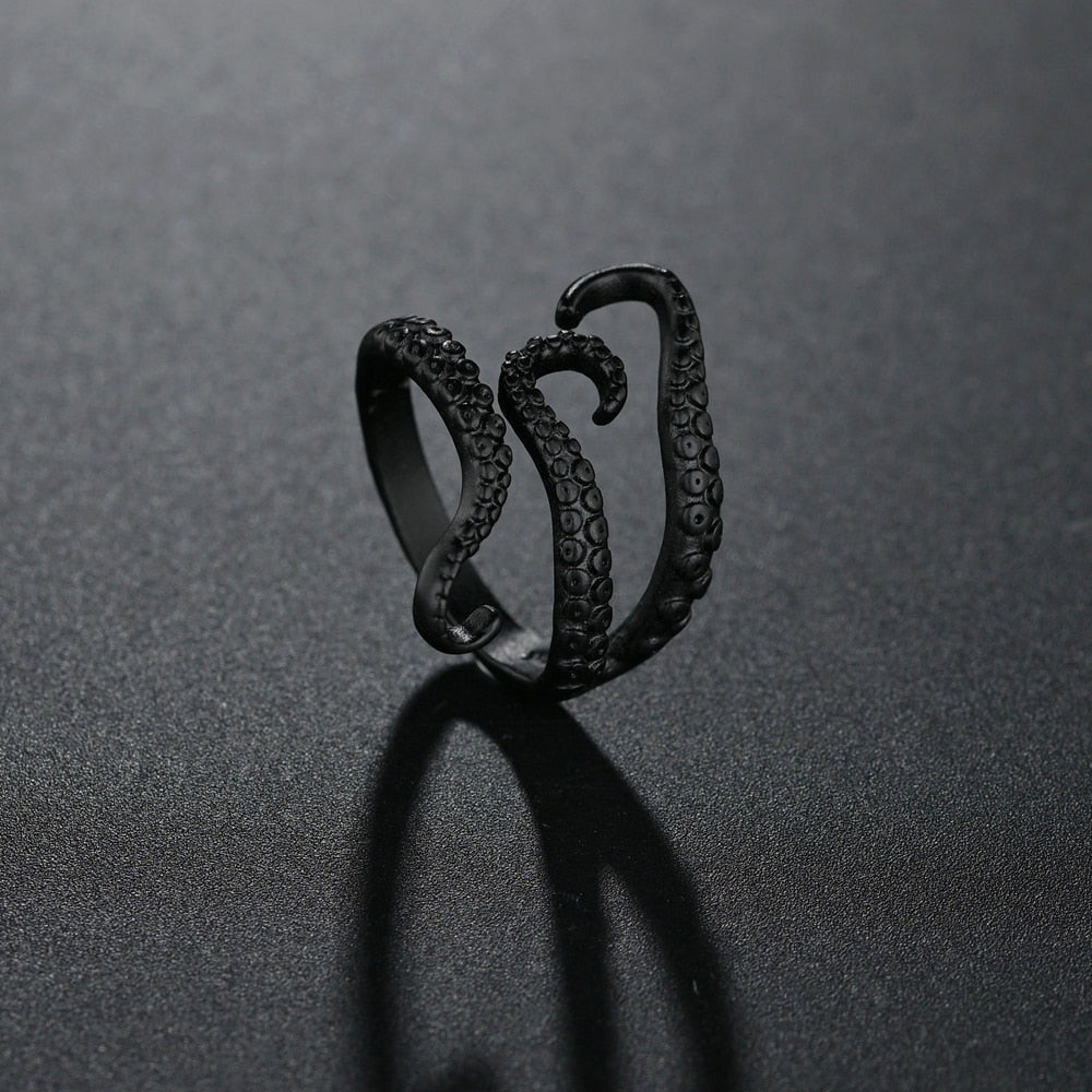 Gothic Deep Sea Squid Octopus Ring