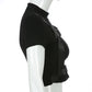 Gothic Korean Style Buckle Women Turtleneck Sleeve T Shirt - Set Your Own Fashion Trends with this Stylish Top