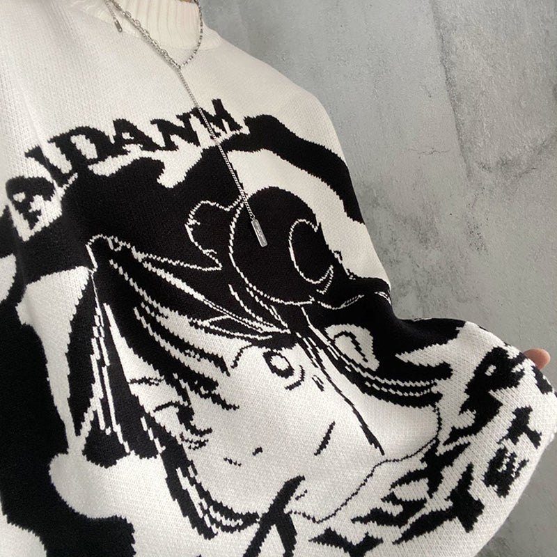 Gothic anime Oversized Sweater