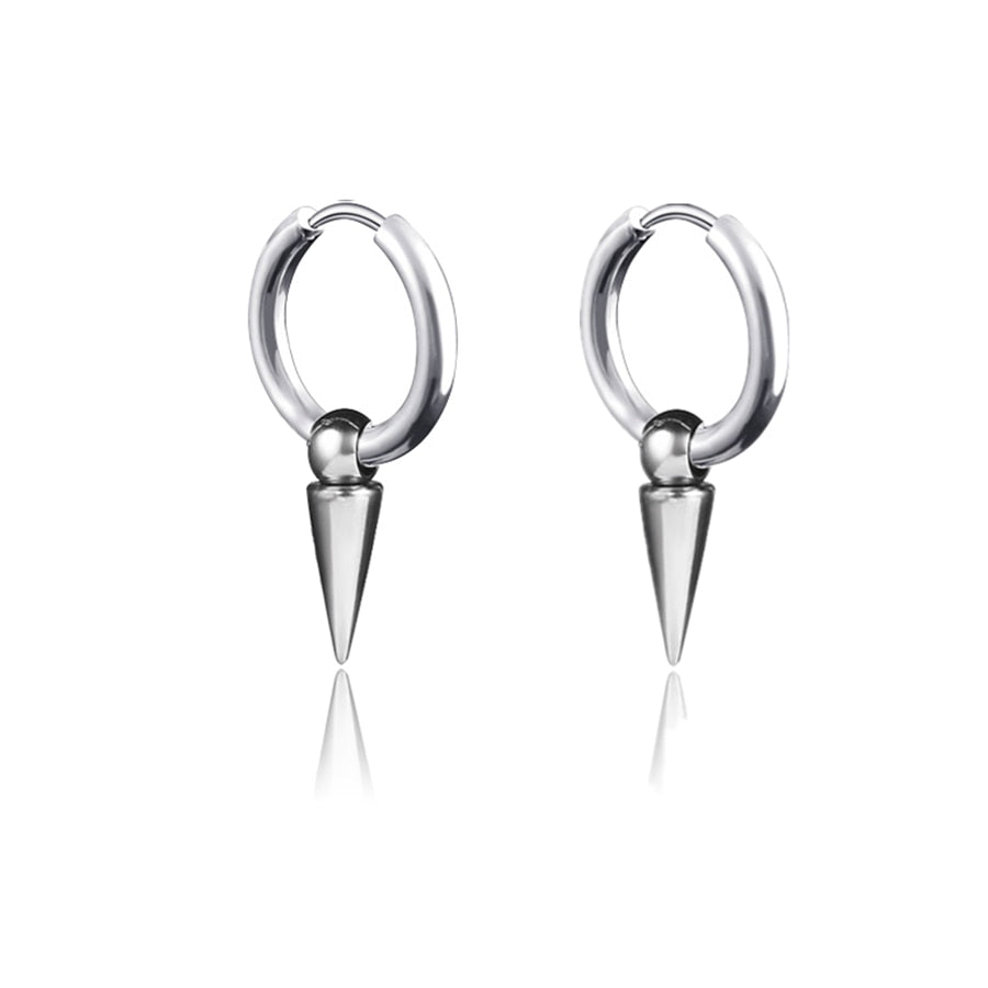 Gothic Chain Hoop Earrings with Multiple Pendant Designs