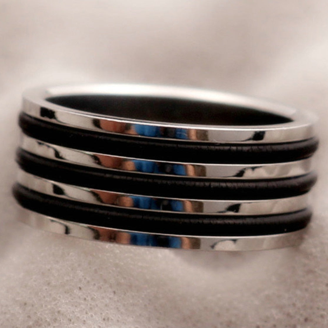 Gothic Wide Stainless Steel Ring