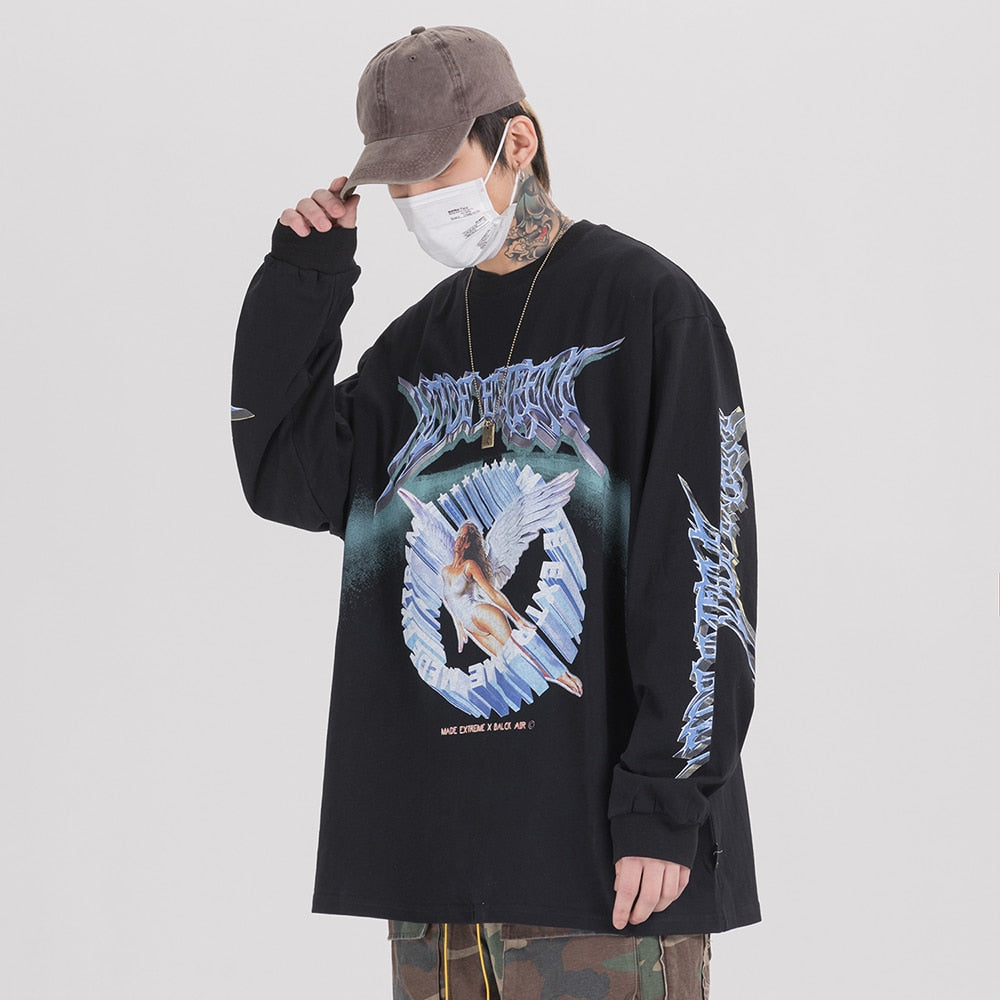 "Intricately designed Gothic Hoodie with long sleeves and hood for added style