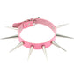 Pink Sexy Punk Black Rivets Choker Collar Leather Necklaces Bondage