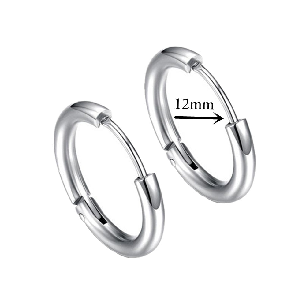 Gothic Chain Hoop Earrings with Multiple Pendant Designs