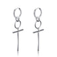 Gothic Chain Hoop Earrings with Multiple Pendant Designs