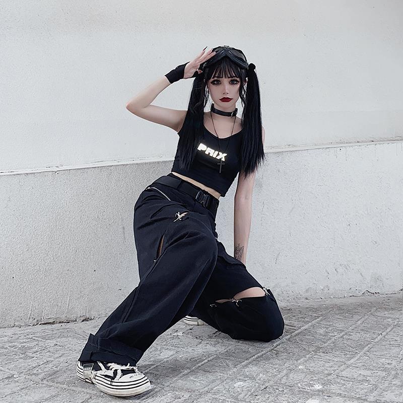 Gothic Techwear Emo Cargo Pants