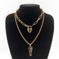 Punk Stainless Steel Padlock Necklaces