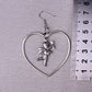 Gothic Cupid in Heart Earrings