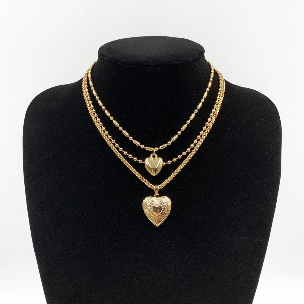 Punk Stainless Steel Padlock Necklaces