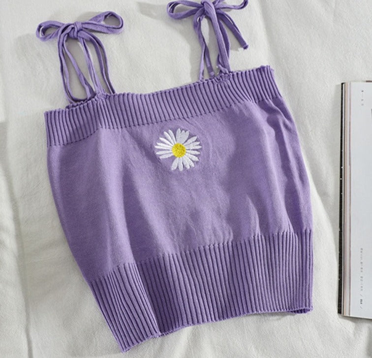 Vintage Knitted Crop Top