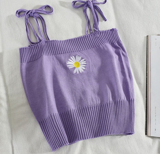 Vintage Knitted Crop Top