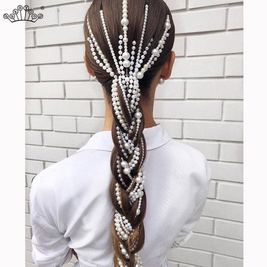 Simulated Pearl Long Tassel