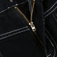 Gothic Grunge Black Jeans for Women
