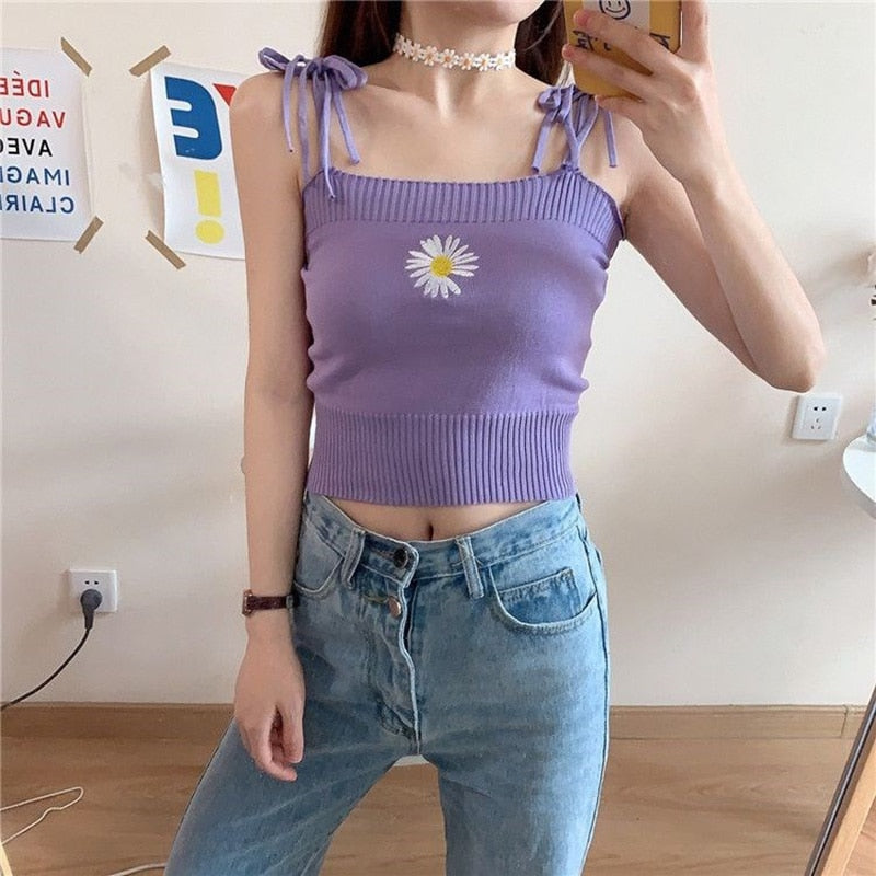 Vintage Knitted Crop Top