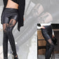 Sexy Women Faux Leather Gothic Punk Leggings