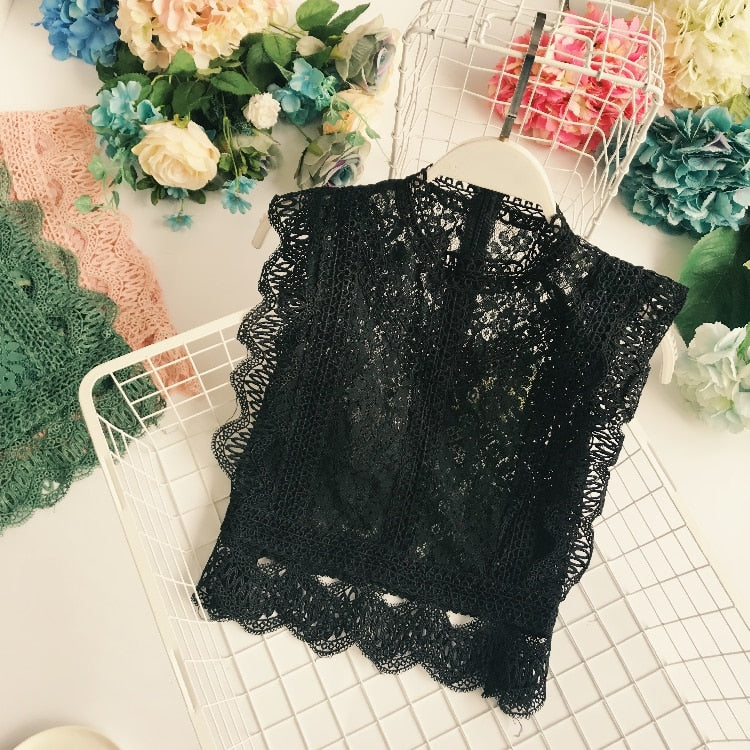 Gothic Short Sleeve Lacework Pullover Tank Vest