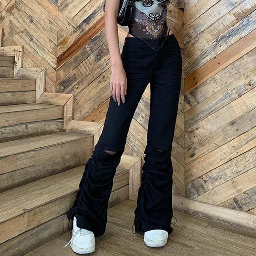 Gothic Emo Alt Cargo Pants Techwear